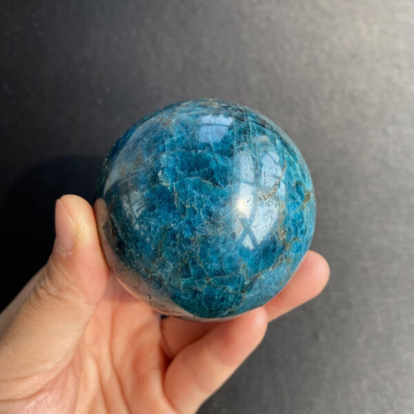 Natural Crystal Ball Blue Apatite Ball Blue Apatite Rough - Image 7