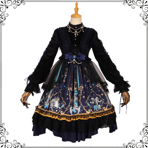 Retro Gothic Dark Lolita Skirt - Image 6