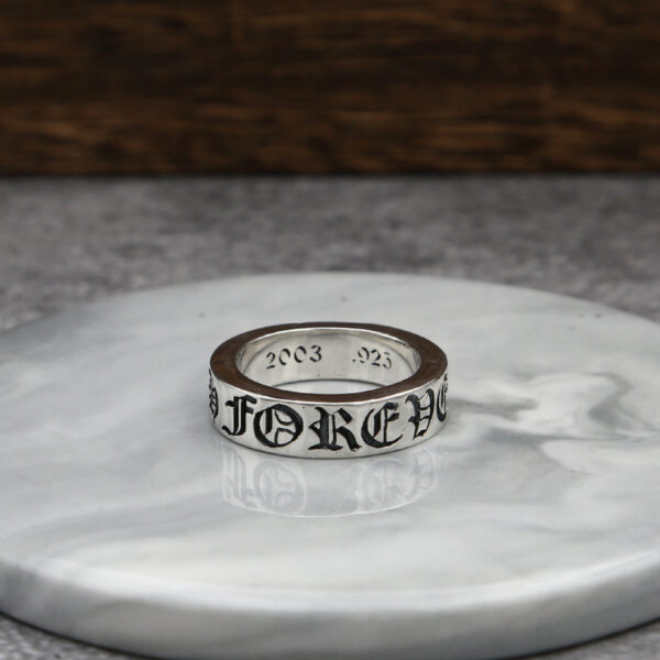 Silver Gothic Cross Ring - Image 2