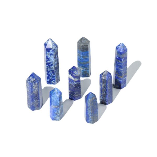 Natural Crystal Column Lapis Lazuli Crystal Column Hexagonal Edge - Image 4