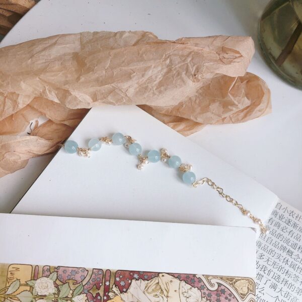 White Crystal Aquamarine Crystal Bracelet - Image 5