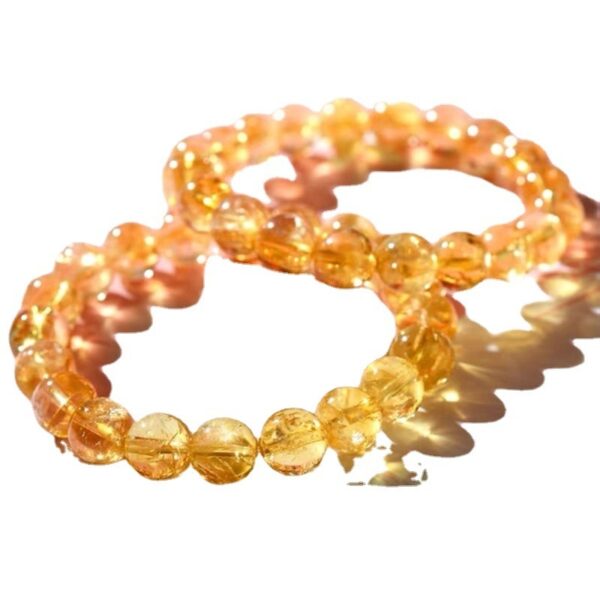 Natural Gold Assestray Crystal Bracelet 8-12mm Asseth Crystal Stone Yellow Crystal Bracelet For Men And Women - Image 5