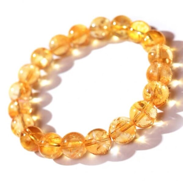 Natural Gold Assestray Crystal Bracelet 8-12mm Asseth Crystal Stone Yellow Crystal Bracelet For Men And Women - Image 6