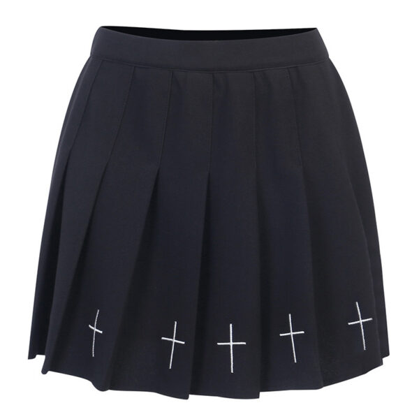 Gothic Halterneck Knitted Stretch Comfort Skirt - Image 10