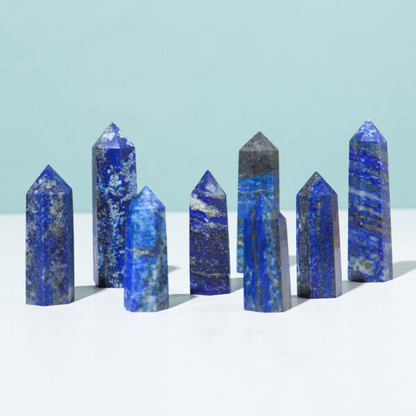 Natural Crystal Column Lapis Lazuli Crystal Column Hexagonal Edge - Image 5