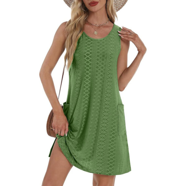 Women's Sleeveless Pocket Vest Dress - Image 7