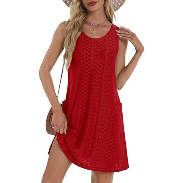 Women's Sleeveless Pocket Vest Dress - Image 9