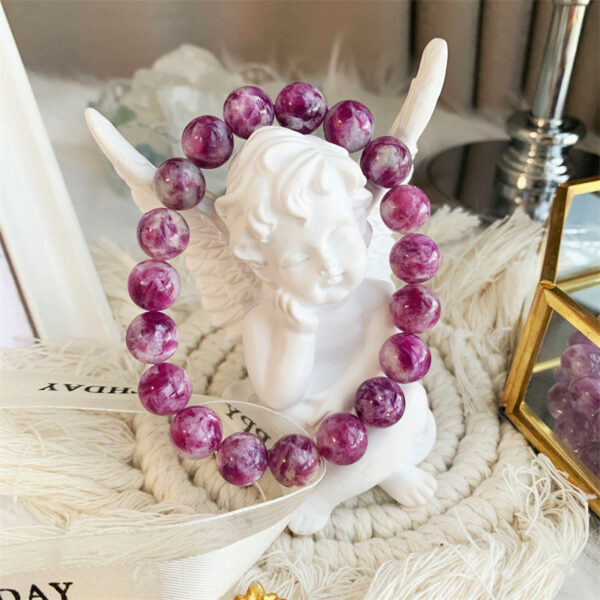 Natural Crystal Snowflake Grandmother Crystal Purple Bracelet - Image 2