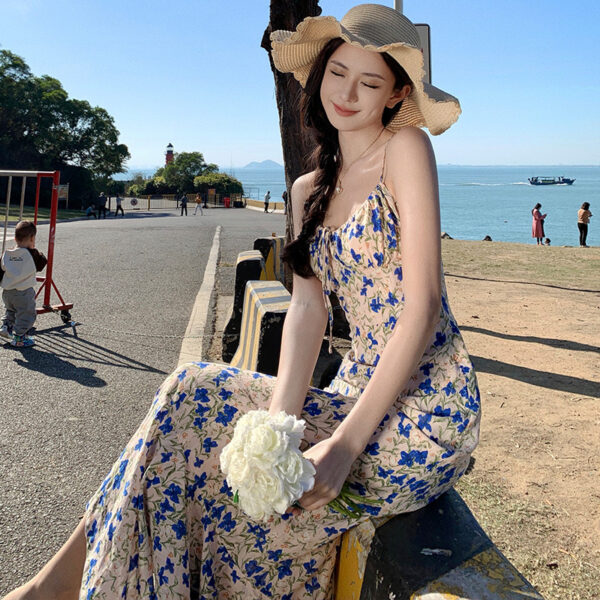 French Vacation Style Beach Dress