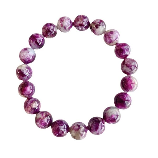 Natural Crystal Snowflake Grandmother Crystal Purple Bracelet - Image 5